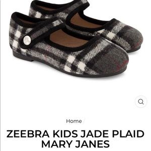 Zeebra kids plaid Mary Jane shoes